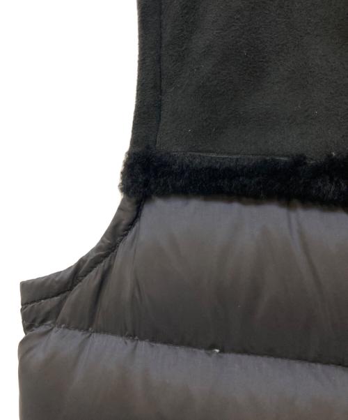 EMMETI（エンメティ）EMMETI (エンメティ) ムートン切替ダウンベスト ブラック サイズ:46の古着・服飾アイテム