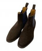 DOUCAL'Sデュカルス）の古着「サイドゴア スウェードブーツ」｜ブラウン×ネイビー
