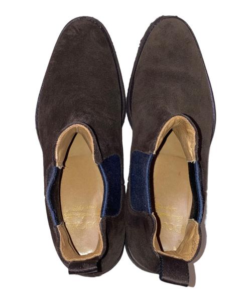 DOUCAL'S（デュカルス）DOUCAL'S (デュカルス) サイドゴア スウェードブーツ ブラウン×ネイビー サイズ:38 1/2の古着・服飾アイテム