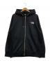 THE NORTH FACE（ザ ノース フェイス）の古着「Square Logo Full Zip」｜ブラック