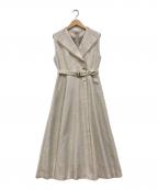 Noelaノエラ）の古着「フリンジサマーツイードワンピース」｜ベージュ