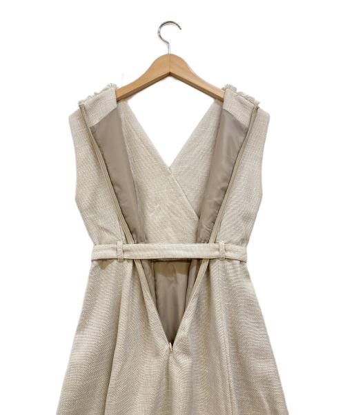 Noela（ノエラ）Noela (ノエラ) フリンジサマーツイードワンピース ベージュ サイズ:SSの古着・服飾アイテム