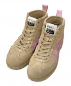 Onitsuka Tiger×patouオニツカタイガー×パトゥ）の古着「MEXICO RINKAN ハイカットスニーカー」｜ベージュ×ピンク