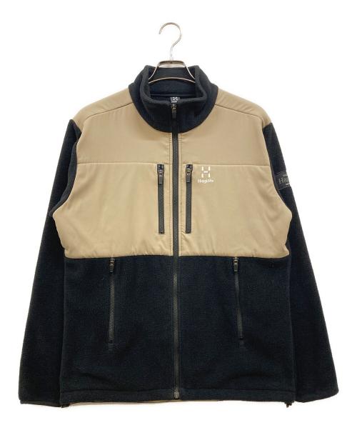 HAGLOFS（ホグロフス）HAGLOFS (ホグロフス) Combination Fleece JK ベージュ×ブラック サイズ:Lの古着・服飾アイテム