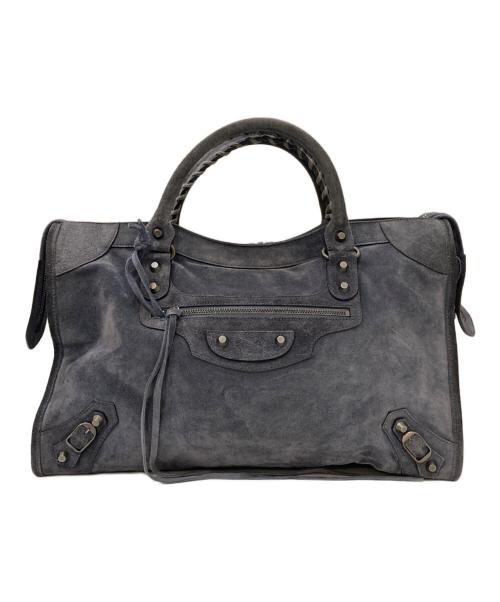 BALENCIAGA（バレンシアガ）BALENCIAGA (バレンシアガ) ザ シティ エディターズバッグ スウェードレザー 2WAYショルダーバッグ グレーの古着・服飾アイテム