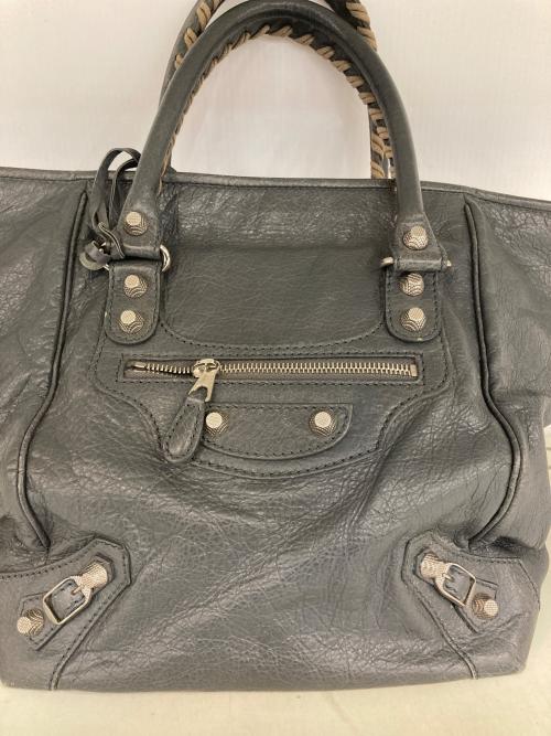 BALENCIAGA（バレンシアガ）BALENCIAGA (バレンシアガ) ジャイアントサンデー レザートートバッグ グレーの古着・服飾アイテム