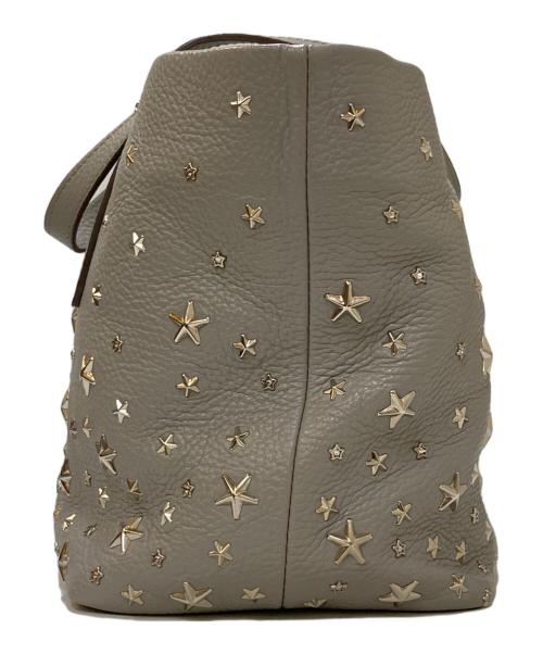 JIMMY CHOO（ジミーチュウ）JIMMY CHOO (ジミーチュウ) SOFIA/S スタッズ トートバッグ グレーの古着・服飾アイテム