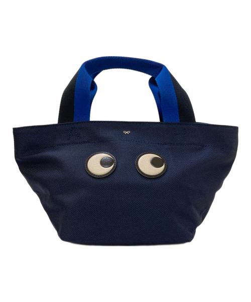 ANYA HINDMARCH（アニヤ・ハインドマーチ）ANYA HINDMARCH (アニヤハインドマーチ) TOTE MASTRO MINI EYES ハンドバッグ ネイビーの古着・服飾アイテム