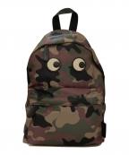 ANYA HINDMARCHアニヤ・ハインドマーチ）の古着「BACK PACK EYES カモフラ リュックサック」｜グリーン