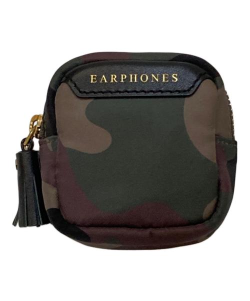 ANYA HINDMARCH（アニヤ・ハインドマーチ）ANYA HINDMARCH (アニヤハインドマーチ) earphones pouch イヤフォンポーチ カモフラ グリーンの古着・服飾アイテム