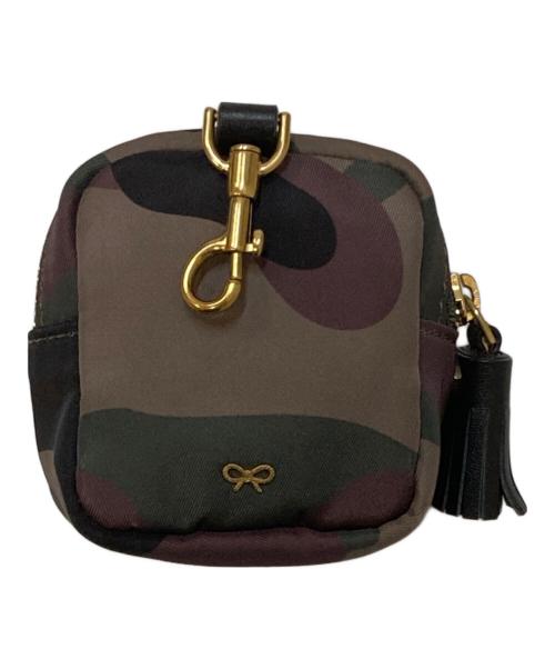 ANYA HINDMARCH（アニヤ・ハインドマーチ）ANYA HINDMARCH (アニヤハインドマーチ) earphones pouch イヤフォンポーチ カモフラ グリーンの古着・服飾アイテム