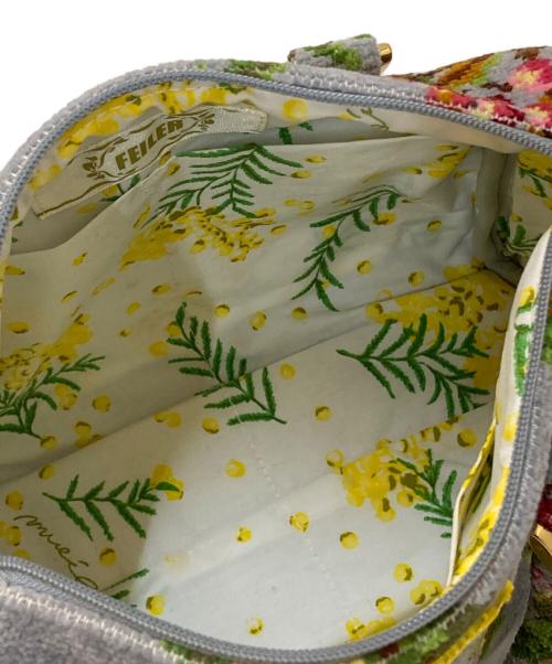 FEILER（フェイラー）FEILER (フェイラー) MUVEIL (ミュベール) ノワルージュ バッグ ミニハンドバッグ グレーの古着・服飾アイテム