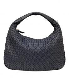 BOTTEGA VENETA（ボッテガベネタ）の古着「イントレチャート ホーボー レザー ワンショルダーバッグ」｜ネイビー