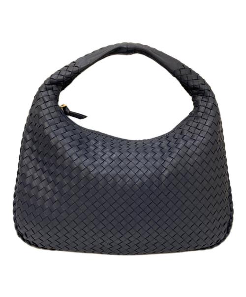 BOTTEGA VENETA（ボッテガベネタ）BOTTEGA VENETA (ボッテガベネタ) イントレチャート ホーボー レザー ワンショルダーバッグ ネイビーの古着・服飾アイテム