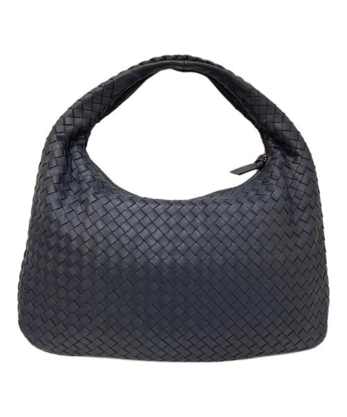 BOTTEGA VENETA（ボッテガベネタ）BOTTEGA VENETA (ボッテガベネタ) イントレチャート ホーボー レザー ワンショルダーバッグ ネイビーの古着・服飾アイテム