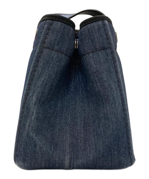 PRADA（プラダ）PRADA (プラダ) デニムシティカーフ ハンドバッグ ネイビー×ブラック(BLU/NERO)の古着・服飾アイテム