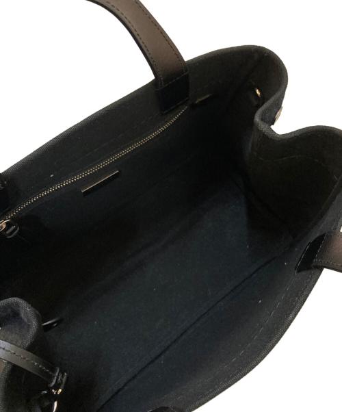 PRADA（プラダ）PRADA (プラダ) デニムシティカーフ ハンドバッグ ネイビー×ブラック(BLU/NERO)の古着・服飾アイテム