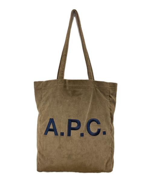 A.P.C.（アーペーセー）A.P.C. (アーペーセー) コーデュロイトートバッグ ブラウンの古着・服飾アイテム