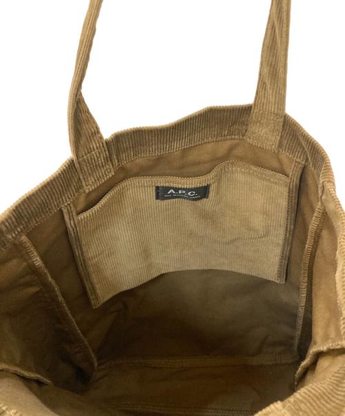 A.P.C.（アーペーセー）A.P.C. (アーペーセー) コーデュロイトートバッグ ブラウンの古着・服飾アイテム