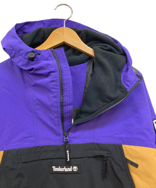 Timberland（ティンバーランド）Timberland (ティンバーランド) 中綿アノラックパーカー パープル×ブラック サイズ:Mの古着・服飾アイテム