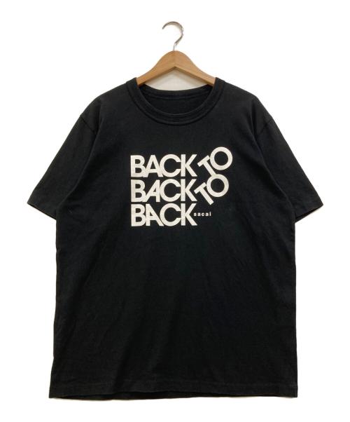 sacai（サカイ）sacai (サカイ) プリントTシャツ ブラック×ホワイト サイズ:5の古着・服飾アイテム