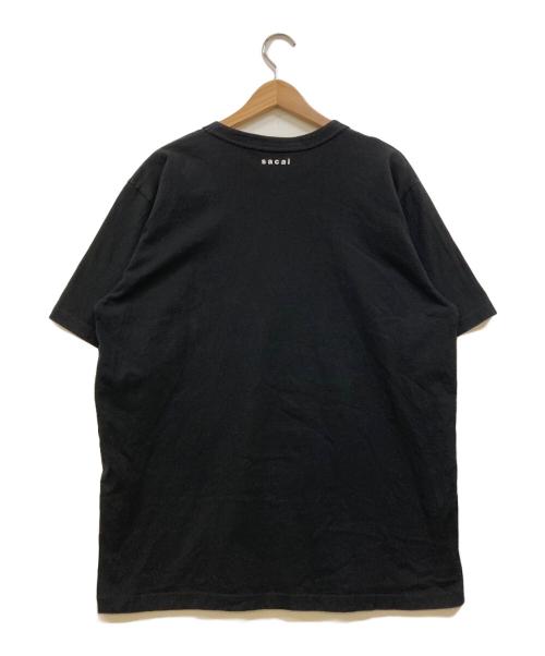 sacai（サカイ）sacai (サカイ) プリントTシャツ ブラック×ホワイト サイズ:5の古着・服飾アイテム