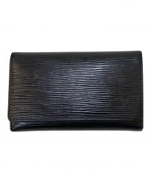 LOUIS VUITTON（ルイ ヴィトン）の古着「エピ ポルトフォイユ モネ ビエ トレゾール 2つ折り財布」｜ブラック