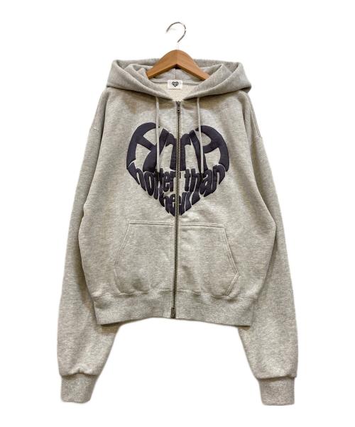 hotter than hell（ホッターザンヘル）hotter than hell (ホッターザンヘル) ジップパーカー グレー サイズ:Fの古着・服飾アイテム
