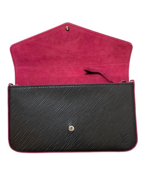 LOUIS VUITTON（ルイ ヴィトン）LOUIS VUITTON (ルイ ヴィトン) M64579 エピ ポシェット フェリシー ショルダーバッグ ブラック×ピンクの古着・服飾アイテム