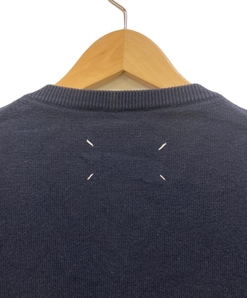 Maison Margiela（メゾンマルジェラ）Maison Margiela (メゾンマルジェラ) ここのえ期 09SS Vネックニット ネイビー サイズ:Mの古着・服飾アイテム