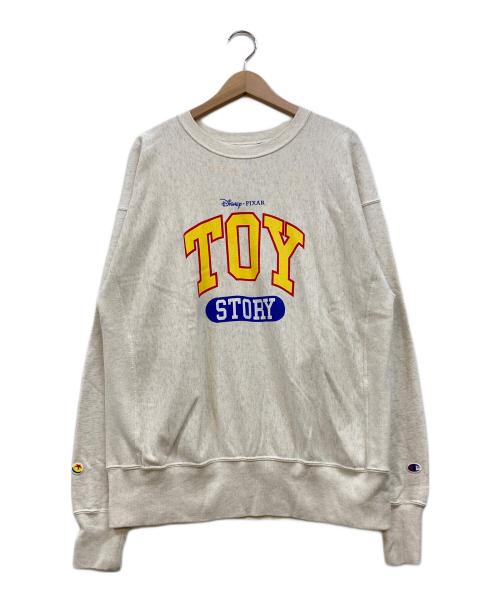 Champion（チャンピオン）Champion (チャンピオン) PIXAR (ピクサー) TOY STORY コラボスウェット アイボリー サイズ:Lの古着・服飾アイテム