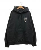 NAF×BOILER ROOM×BEAMS Tナフ×ボイラールーム×ビームス ティー）の古着「Sweat Hoodie パーカー」｜ブラック