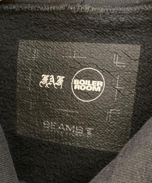 NAF（ナフ）NAF (ナフ) BOILER ROOM (ボイラールーム) BEAMS T (ビームス ティー) Sweat Hoodie パーカー ブラック サイズ:XLの古着・服飾アイテム
