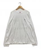 Huber Storeヒューバーストア）の古着「バックプリント ロングスリーブカットソー」｜ホワイト