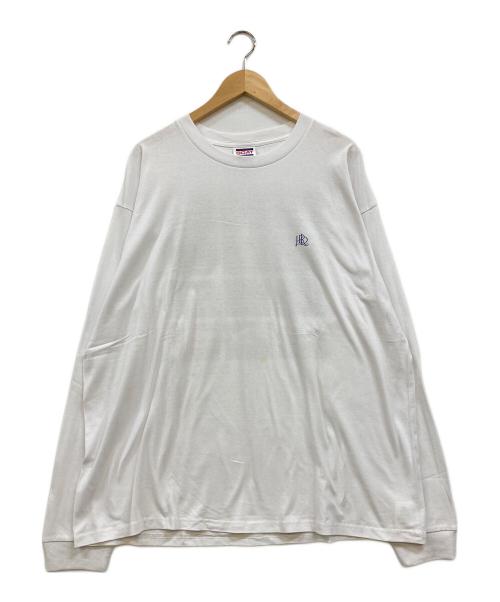 Huber Store（ヒューバーストア）Huber Store (ヒューバーストア) バックプリント ロングスリーブカットソー ホワイト サイズ:XXLの古着・服飾アイテム