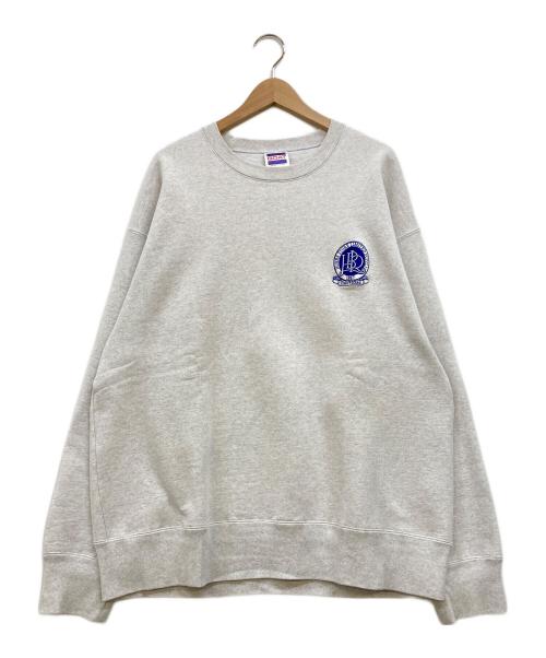 Huber Store（ヒューバーストア）Huber Store (ヒューバーストア) Emblem Crewneck Sweatshirt スウェット グレー サイズ:XXLの古着・服飾アイテム