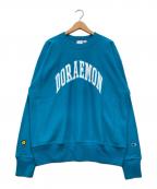 Champion REVERSE WEAVE×BEAMSチャンピオン リバース ウィーブ×ビームス）の古着「DORAEMON プリントクルーネックスウェット」｜ブルー