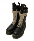 Dr.Martens×RICK OWENSドクターマーチン×リックオウエンス）の古着「1918 RO 18 HOLE BOOTS」｜ブラック