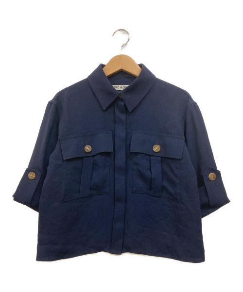 TARO HORIUCHI（タロウホリウチ）TARO HORIUCHI (タロウホリウチ) ショートスリーブ サファリシャツ ネイビー サイズ:1の古着・服飾アイテム