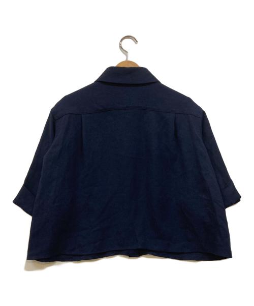 TARO HORIUCHI（タロウホリウチ）TARO HORIUCHI (タロウホリウチ) ショートスリーブ サファリシャツ ネイビー サイズ:1の古着・服飾アイテム