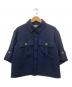 TARO HORIUCHI（タロウホリウチ）の古着「ショートスリーブ サファリシャツ」｜ネイビー