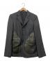 COMME des GARCONS HOMME PLUS（コムデギャルソンオムプリュス）の古着「フェイクレザー切替テーラードジャケット」｜グレー
