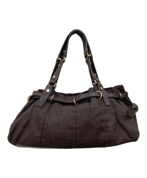 CELINE（セリーヌ）CELINE (セリーヌ) 切替キャンバストートバッグ ブラウンの古着・服飾アイテム