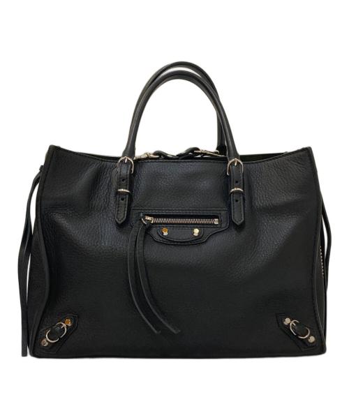 BALENCIAGA（バレンシアガ）BALENCIAGA (バレンシアガ) ペーパー 2WAYショルダーバッグ ブラックの古着・服飾アイテム