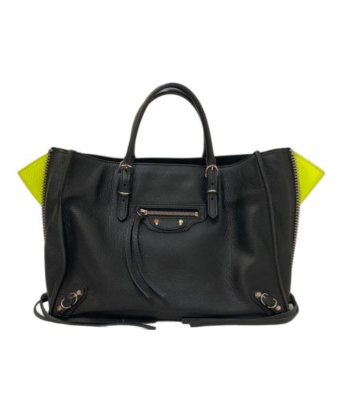 BALENCIAGA（バレンシアガ）BALENCIAGA (バレンシアガ) ペーパー 2WAYショルダーバッグ ブラックの古着・服飾アイテム