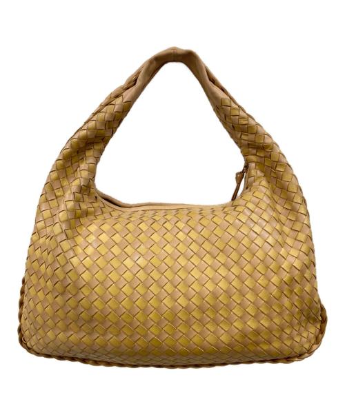 BOTTEGA VENETA（ボッテガベネタ）BOTTEGA VENETA (ボッテガベネタ) イントレチャート ホーボー レザー ワンショルダーバッグ ベージュの古着・服飾アイテム