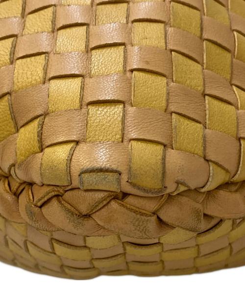 BOTTEGA VENETA（ボッテガベネタ）BOTTEGA VENETA (ボッテガベネタ) イントレチャート ホーボー レザー ワンショルダーバッグ ベージュの古着・服飾アイテム