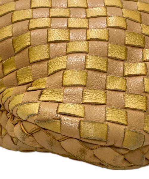 BOTTEGA VENETA（ボッテガベネタ）BOTTEGA VENETA (ボッテガベネタ) イントレチャート ホーボー レザー ワンショルダーバッグ ベージュの古着・服飾アイテム