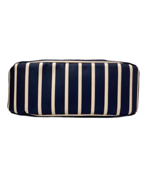 Kate Spade（ケイトスペード）Kate Spade (ケイトスペード) ボーダーナイロン ショルダーバッグ ネイビーの古着・服飾アイテム