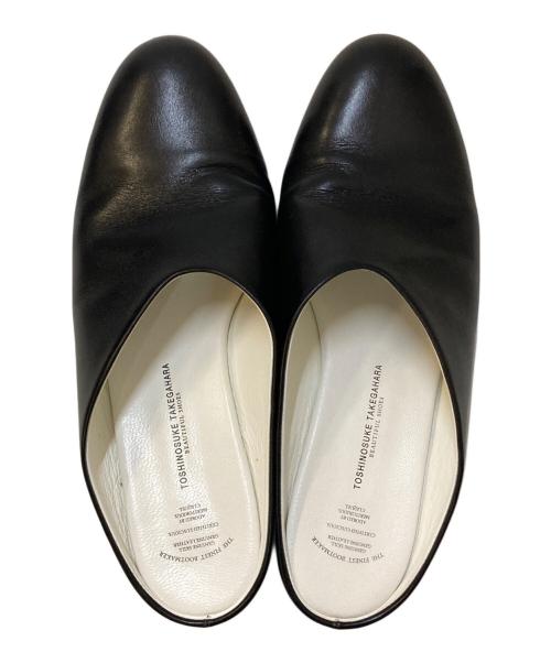 toshinosuke takegahara（トシノスケ タケガハラ）toshinosuke takegahara (トシノスケ タケガハラ) サボサンダル ブラック サイズ:24.5の古着・服飾アイテム